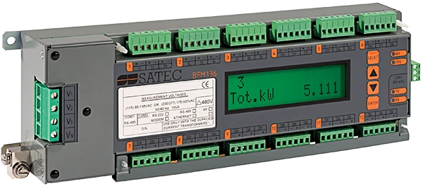 SATEC BFM136 Branch Feeder Monitor For Multi-Circuit Metering