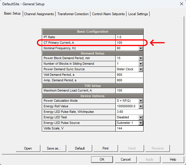 SATEC HACS Configuration in PAS