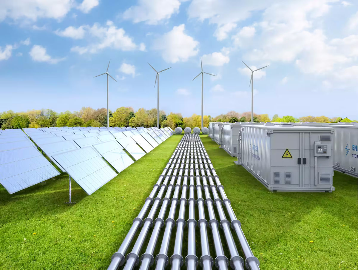 DC-coupled Solar Panels, Wind turbines and BESS