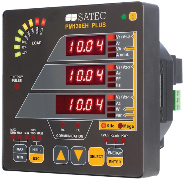 SATEC PM130 PLUS - DC Compatible Multi-function three-phase Power Meter