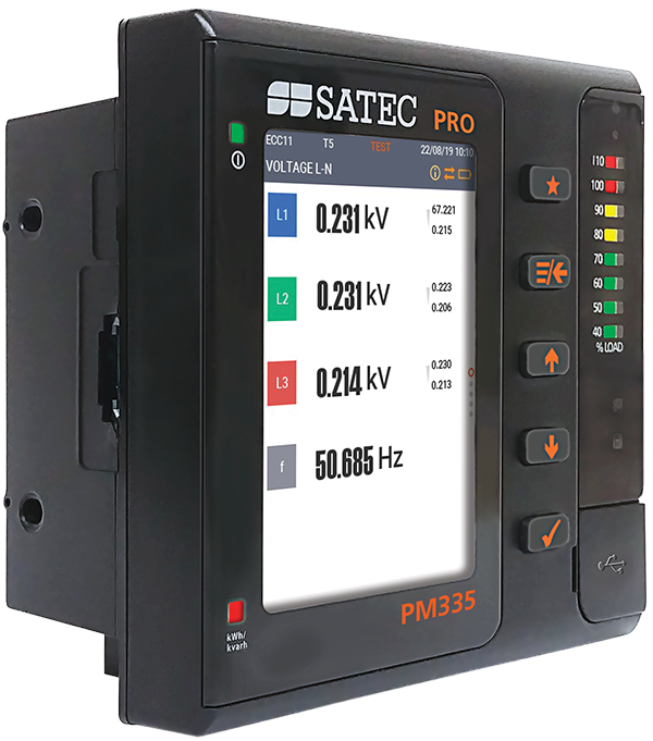 SATEC PM335 PRO - AC / DC Energy Meter and Power Quality Analyzer with IEC 61850 protocol support